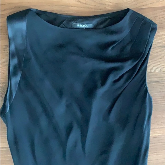 İpekyol Asymetric Beaded Black Dress - Picture 1 of 13